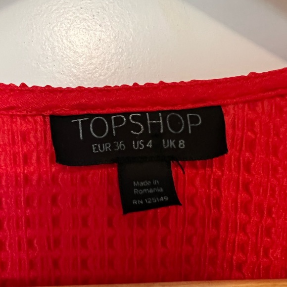 TOPSHOP red wrap top - Picture 3 of 4